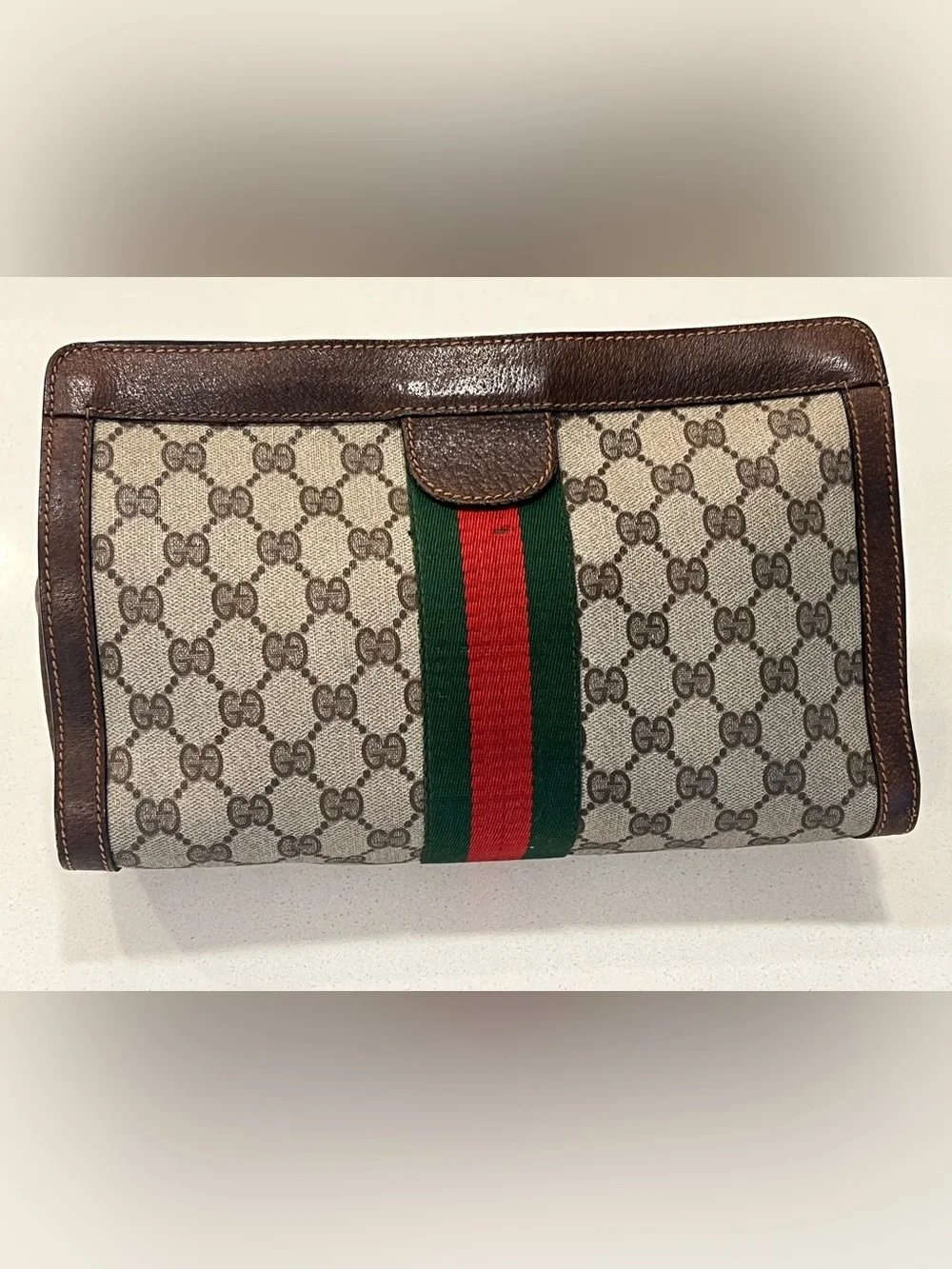 Vintage Gucci GG Supreme Web Clutch/Pouch